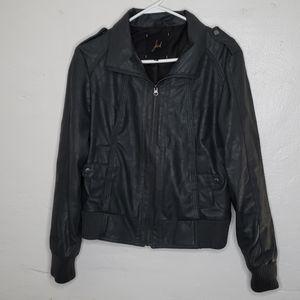 Jack. Grey Vegan Leather Jacket